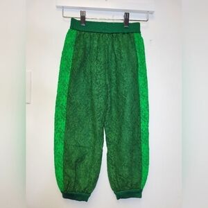 Gucci Kids Green Floral Lace Track Balloon pants Size 5